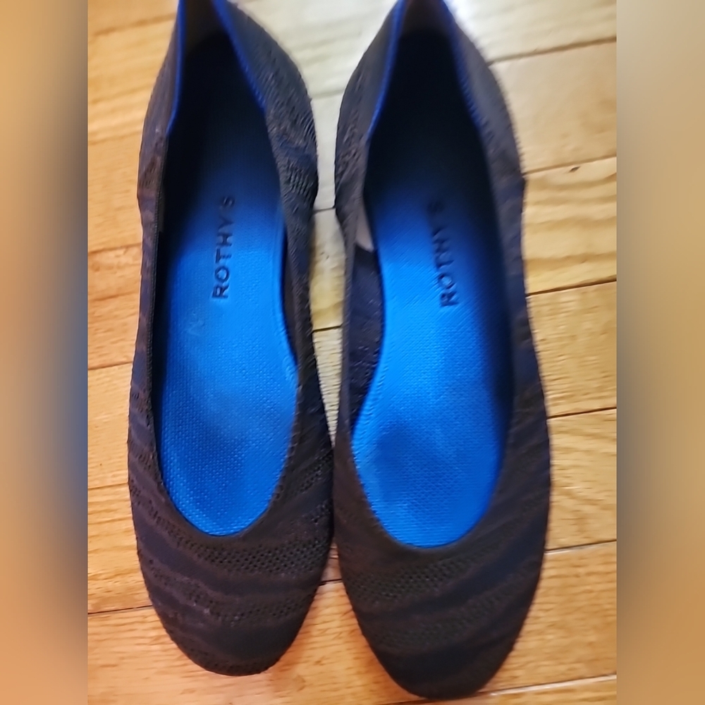 Rothy's Saphire Brown/ Blue Zebra Print Women's Flat Shoes